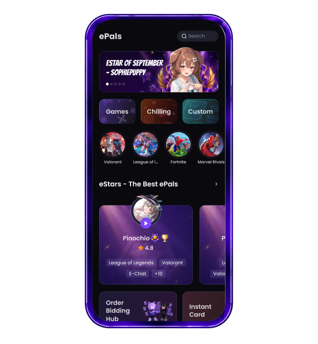 Meet Live Gaming Companions screen preview