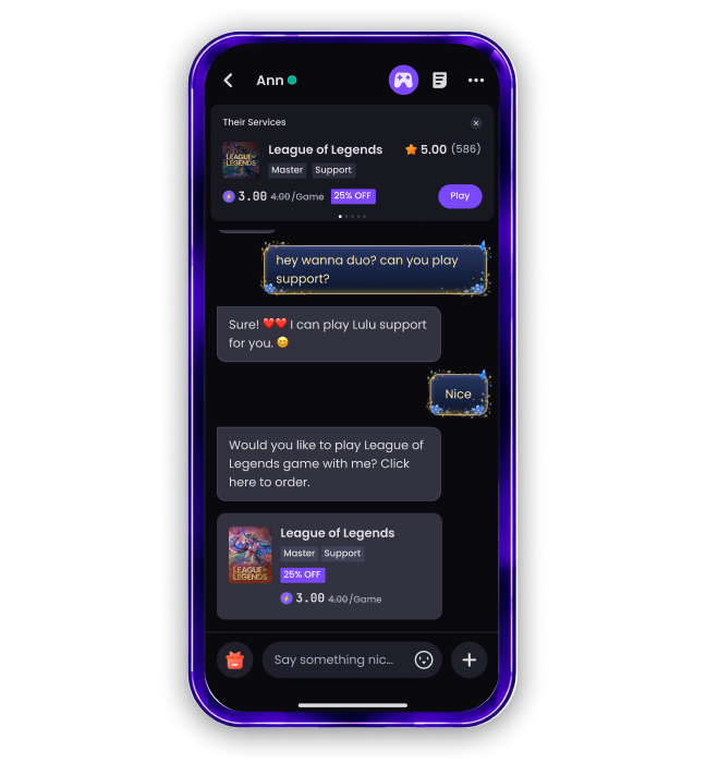 Chat with Solid Buddies screen preview